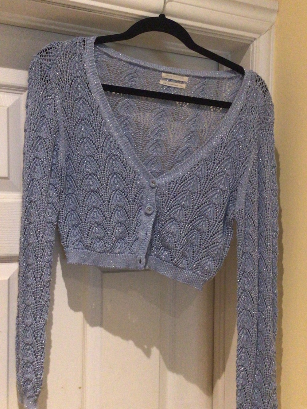 Summer Cropped Cardigan In Whimsical Light